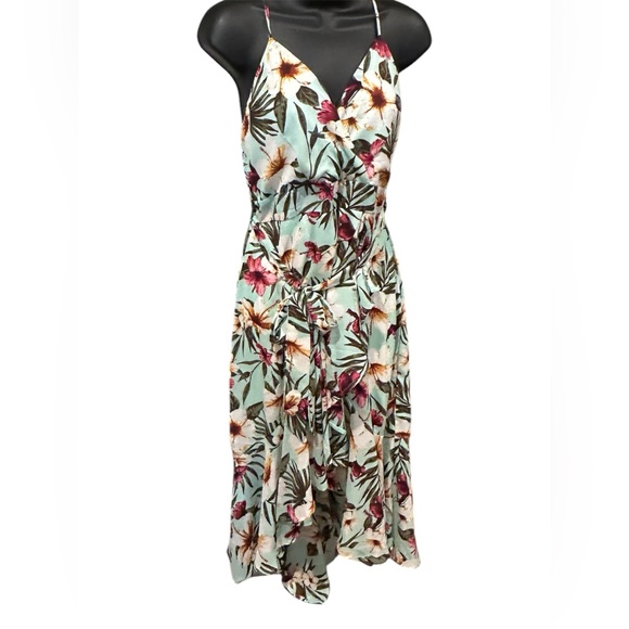 Purple Snow Dresses & Skirts - Purple Snow 👗 High Low Pink and Green Halter Sundress